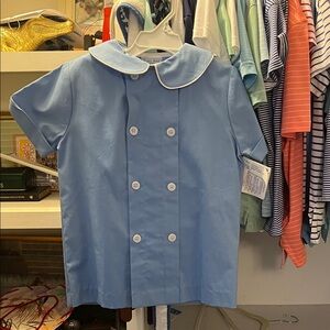 Bailey boys Light Blue Double-Breasted Toddler Shirt and shorts set